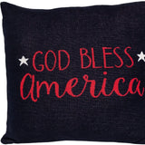 Navy Blue Patriotic Throw Pillow - Homeroots