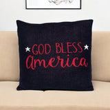Navy Blue Patriotic Throw Pillow - Homeroots