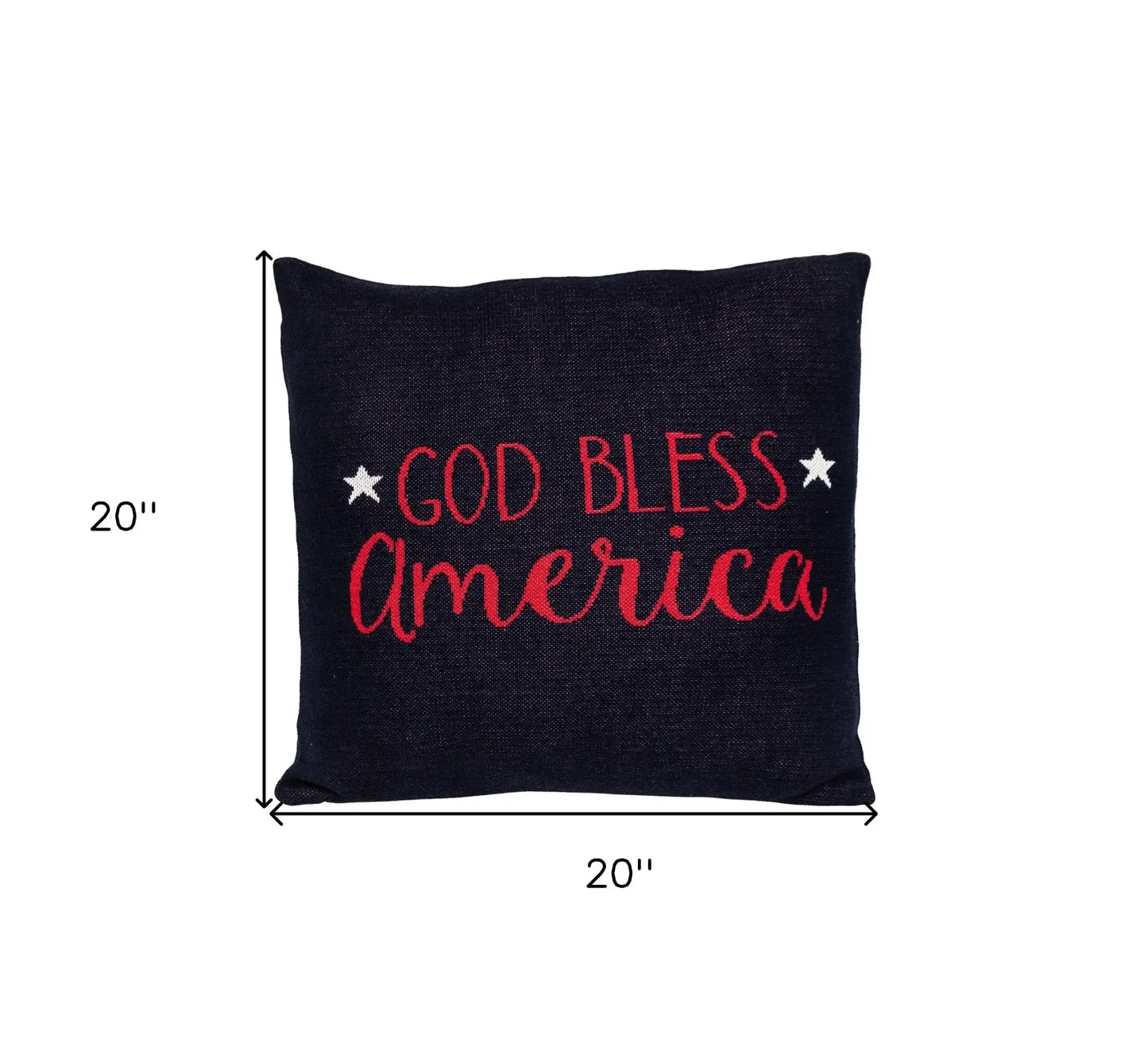 Navy Blue Patriotic Throw Pillow - Homeroots - Flyclothing LLC