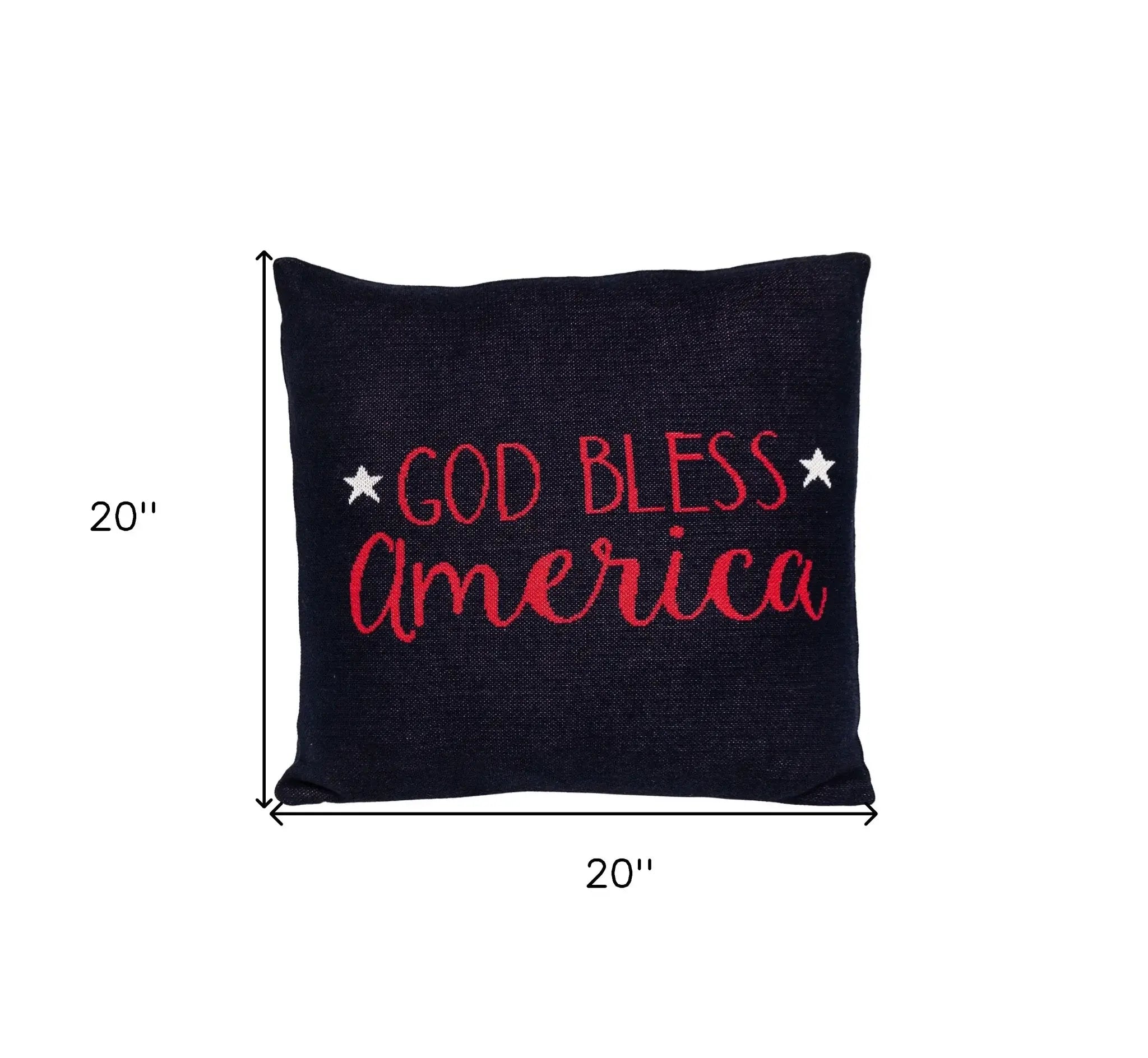Navy Blue Patriotic Throw Pillow - Homeroots - Flyclothing LLC