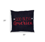 Navy Blue Patriotic Throw Pillow - Homeroots - Flyclothing LLC