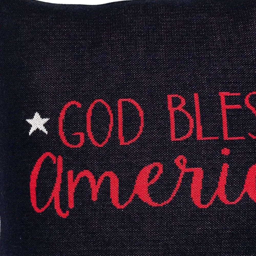 Navy Blue Patriotic Throw Pillow - Homeroots - Flyclothing LLC