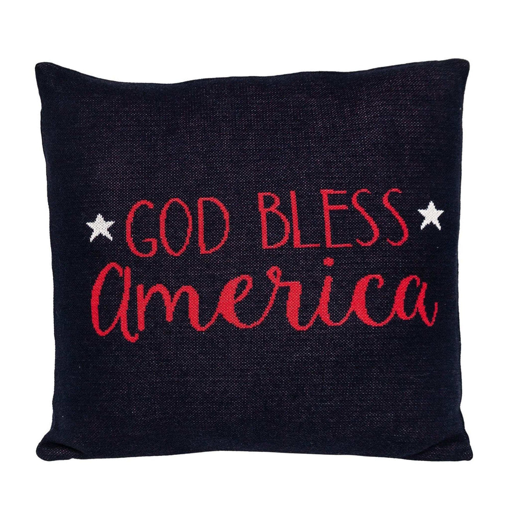 Navy Blue Patriotic Throw Pillow - Homeroots - Flyclothing LLC