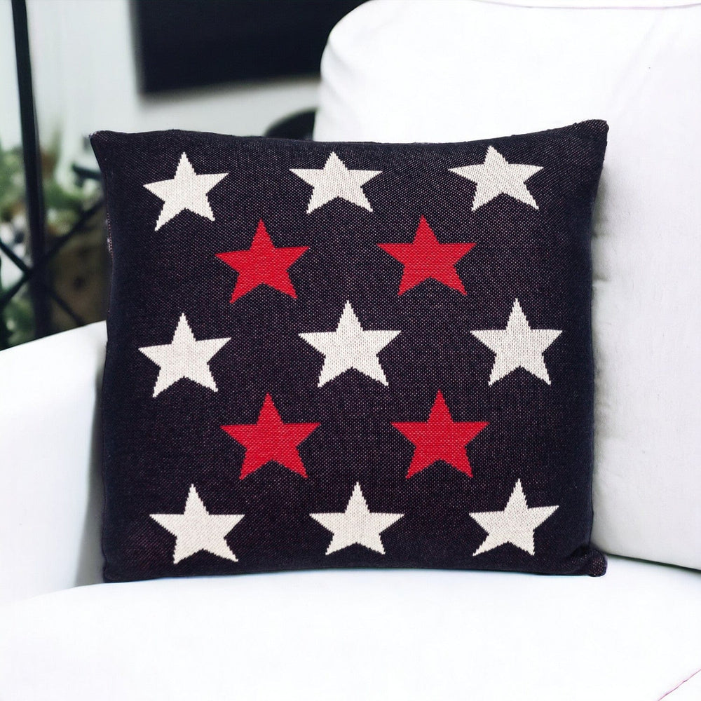 20" Black and White Cotton Throw Pillow - Homeroots