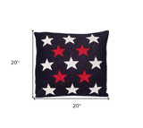 20" Black and White Cotton Throw Pillow - Homeroots - Flyclothing LLC