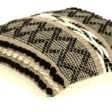 Black And Sand Woven Decorative Pillow - Homeroots - Flyclothing LLC