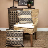 Black And Sand Woven Decorative Pillow - Homeroots - Flyclothing LLC
