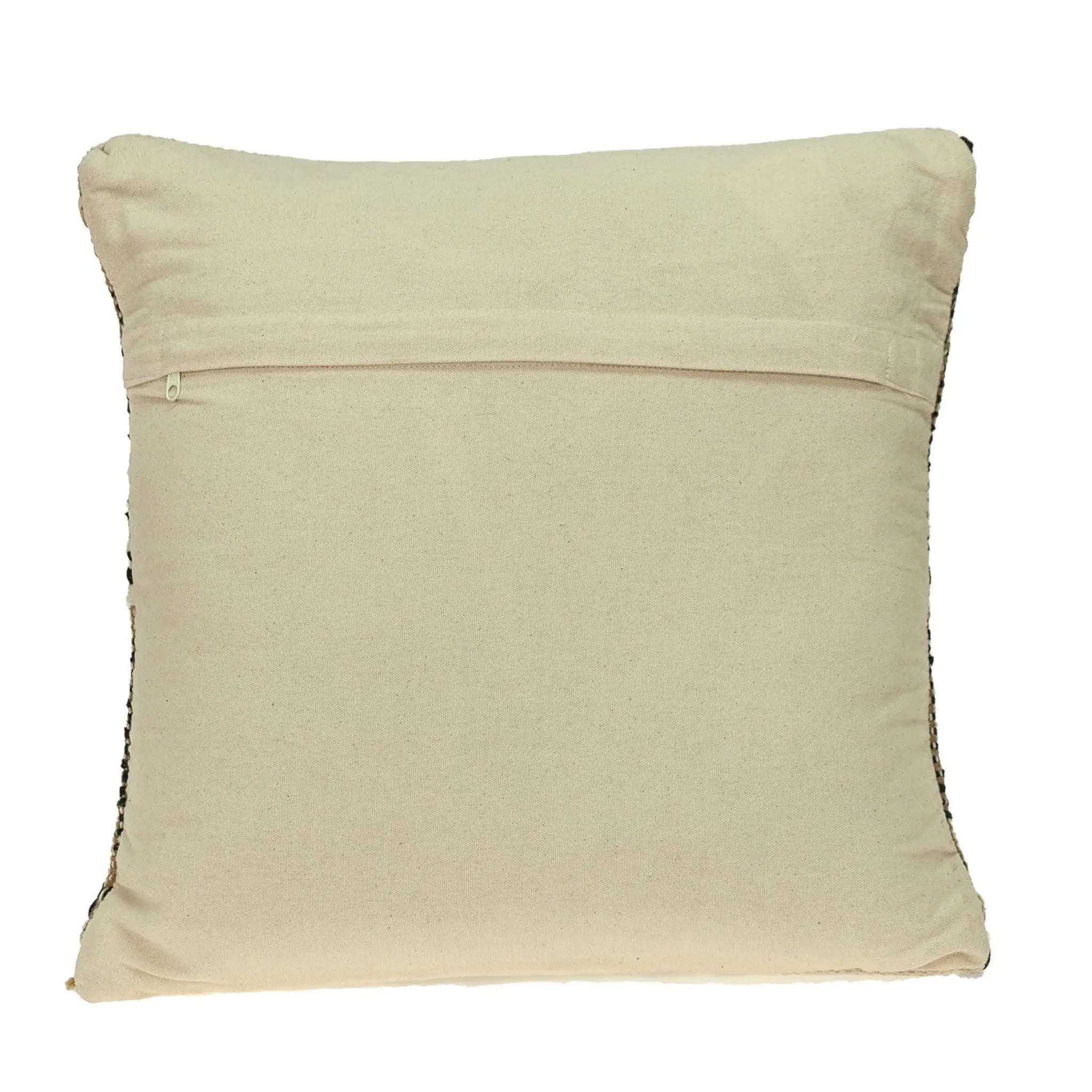 Black And Sand Woven Decorative Pillow - Homeroots - Flyclothing LLC