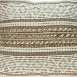Linen And Brown Jute Throw Pillow - Homeroots - Flyclothing LLC