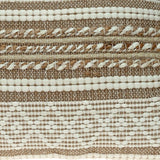Linen And Brown Jute Throw Pillow - Homeroots