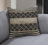 18" Chocolate Cotton Blend Throw Pillow - Homeroots
