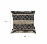 18" Chocolate Cotton Blend Throw Pillow - Homeroots