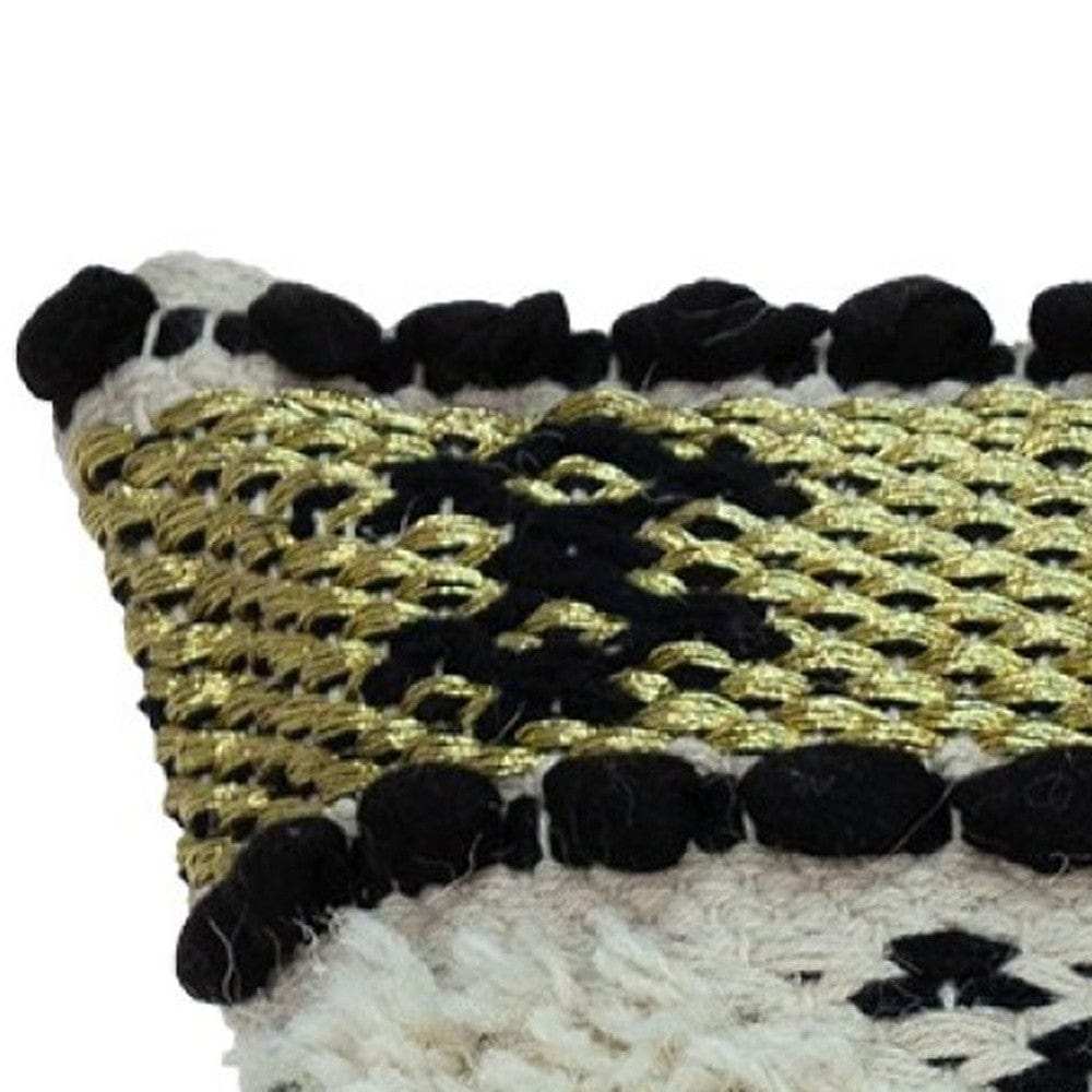 Shaggy Woven Throw Pillow - Homeroots - Flyclothing LLC