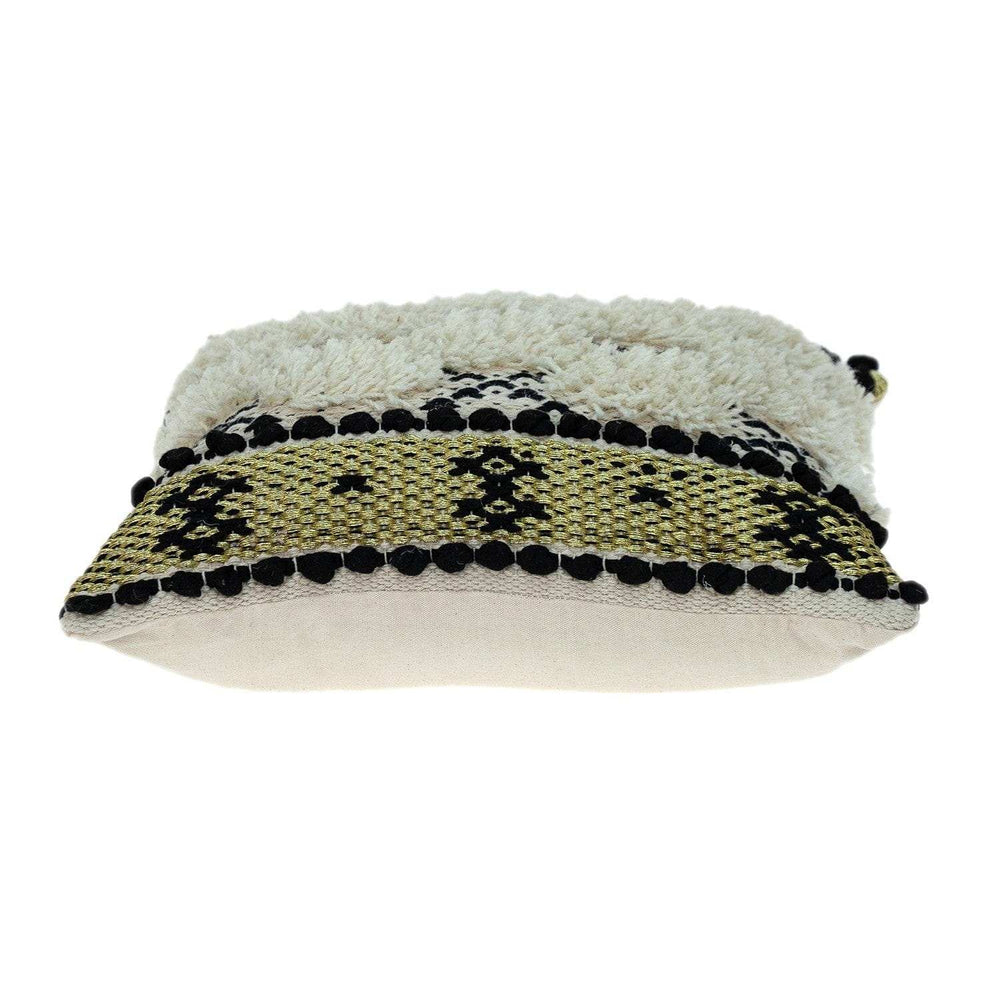 Shaggy Woven Throw Pillow - Homeroots - Flyclothing LLC