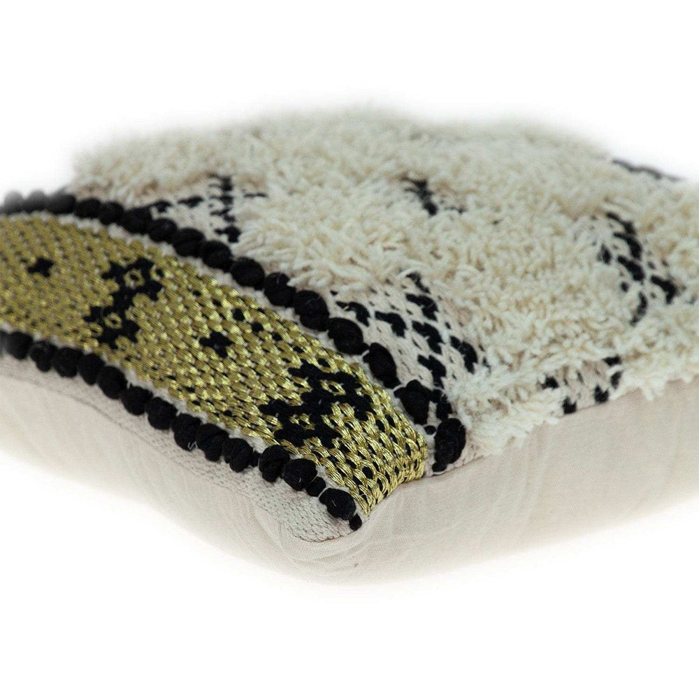 Shaggy Woven Throw Pillow - Homeroots - Flyclothing LLC