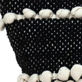 Black And Ivory Textured Throw Pillow - Homeroots - Flyclothing LLC