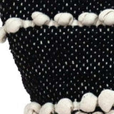 Black And Ivory Textured Throw Pillow - Homeroots - Flyclothing LLC