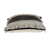 Black And Ivory Textured Throw Pillow - Homeroots - Flyclothing LLC