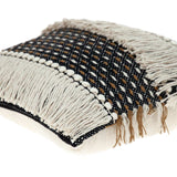 Black And Ivory Textured Throw Pillow - Homeroots - Flyclothing LLC