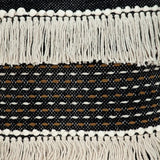 Black And Ivory Textured Throw Pillow - Homeroots - Flyclothing LLC
