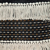 Black And Ivory Textured Throw Pillow - Homeroots - Flyclothing LLC