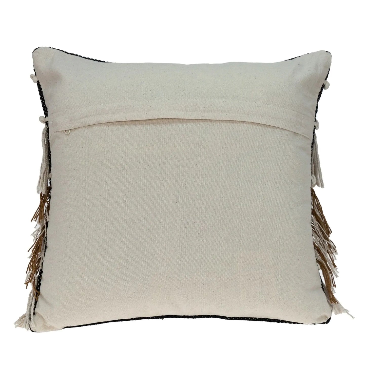 Black And Ivory Textured Throw Pillow - Homeroots - Flyclothing LLC