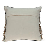 Black And Ivory Textured Throw Pillow - Homeroots