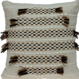 Creamy Beige Textured Throw Pillow - Homeroots - Flyclothing LLC