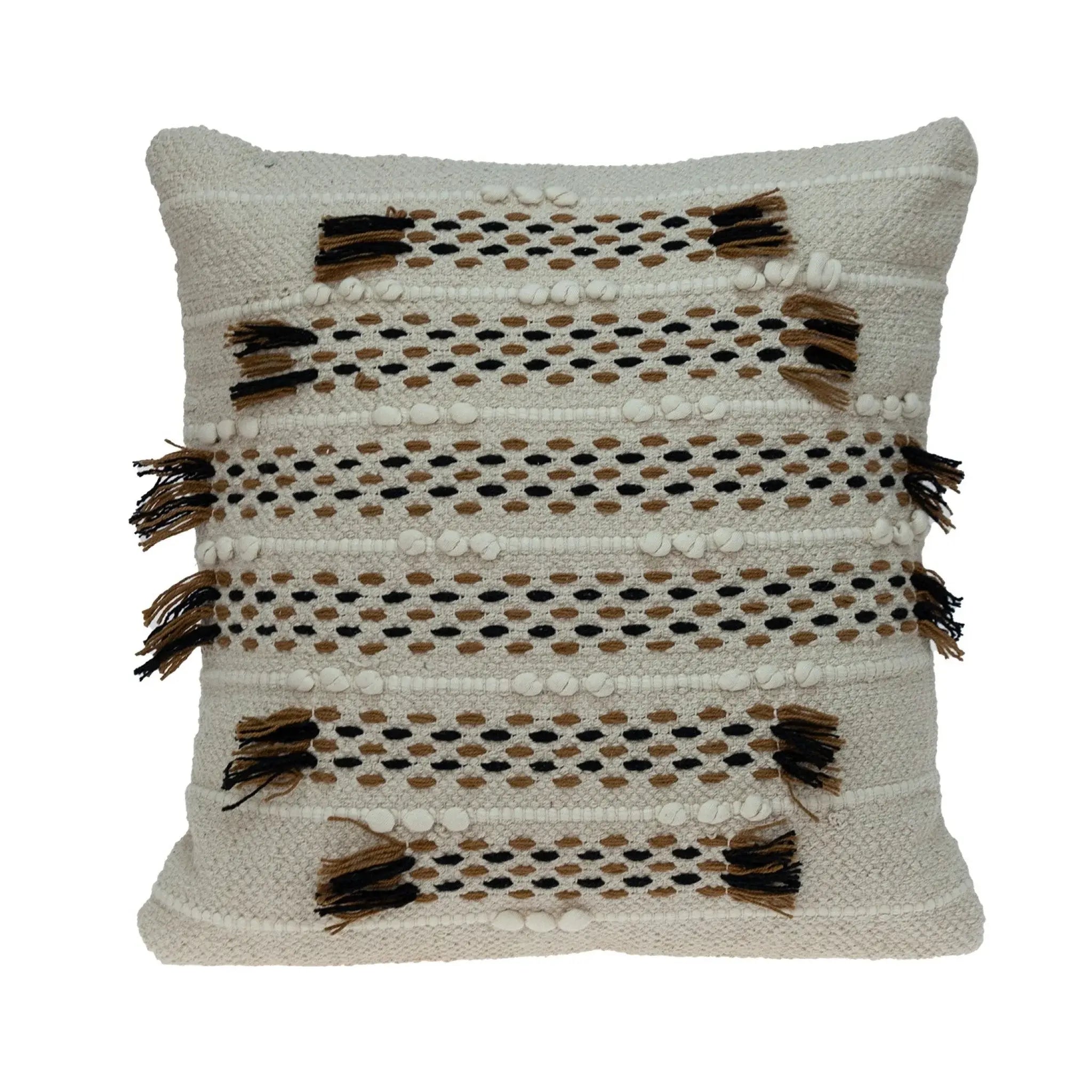 Creamy Beige Textured Throw Pillow - Homeroots - Flyclothing LLC