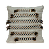 Creamy Beige Textured Throw Pillow - Homeroots