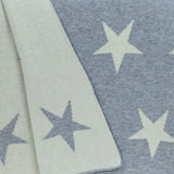 Gray And White Stars Knitted Throw Blanket - Homeroots - Flyclothing LLC