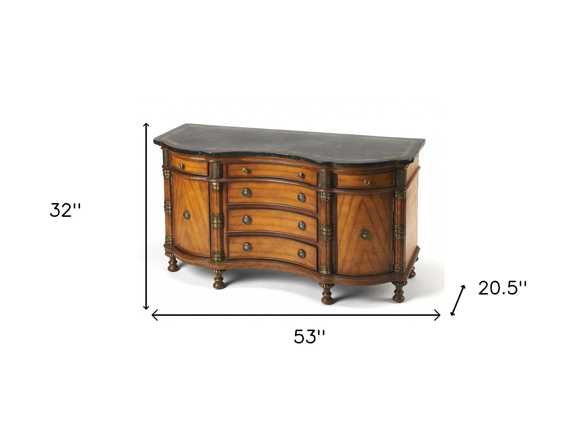 Traditional Style Wooden Credenza