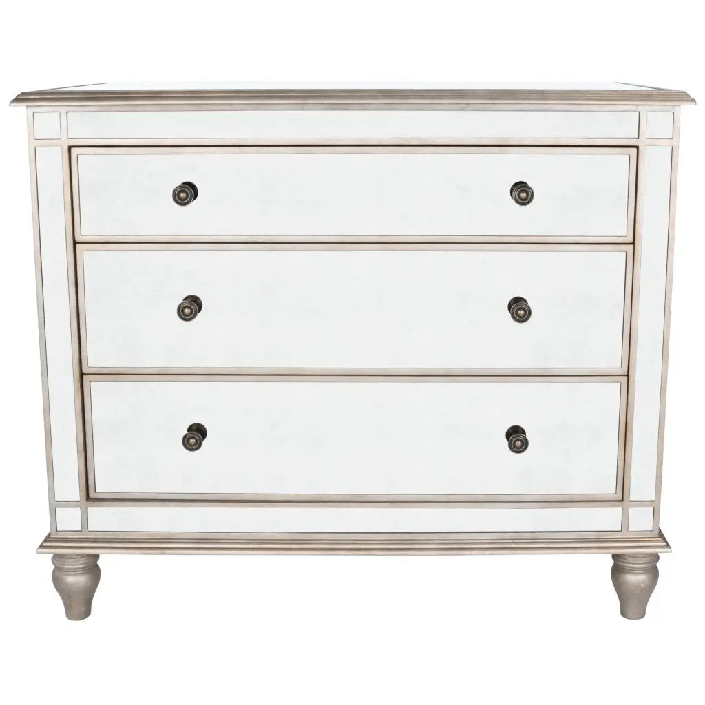 Rectangle Mirrored Three Drawer Console Storage Chest - Homeroots - Flyclothing LLC