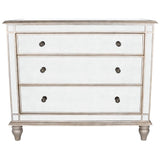 Rectangle Mirrored Three Drawer Console Storage Chest - Homeroots