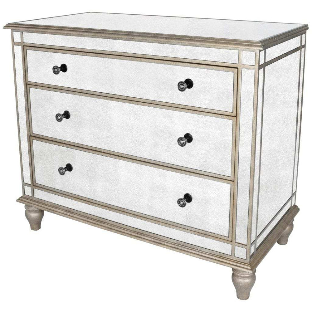 Rectangle Mirrored Three Drawer Console Storage Chest - Homeroots - Flyclothing LLC