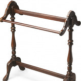 Dark Brown Finish Hand Harved Wooden Blanket Stand - Homeroots