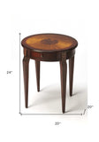 Cherry With Maple Inlay Round Accent Table - Homeroots - Flyclothing LLC