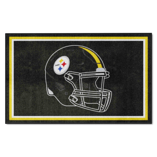 Pittsburgh Steelers 4ft. x 6ft. Plush Area Rug - Pittsburgh Steelers
