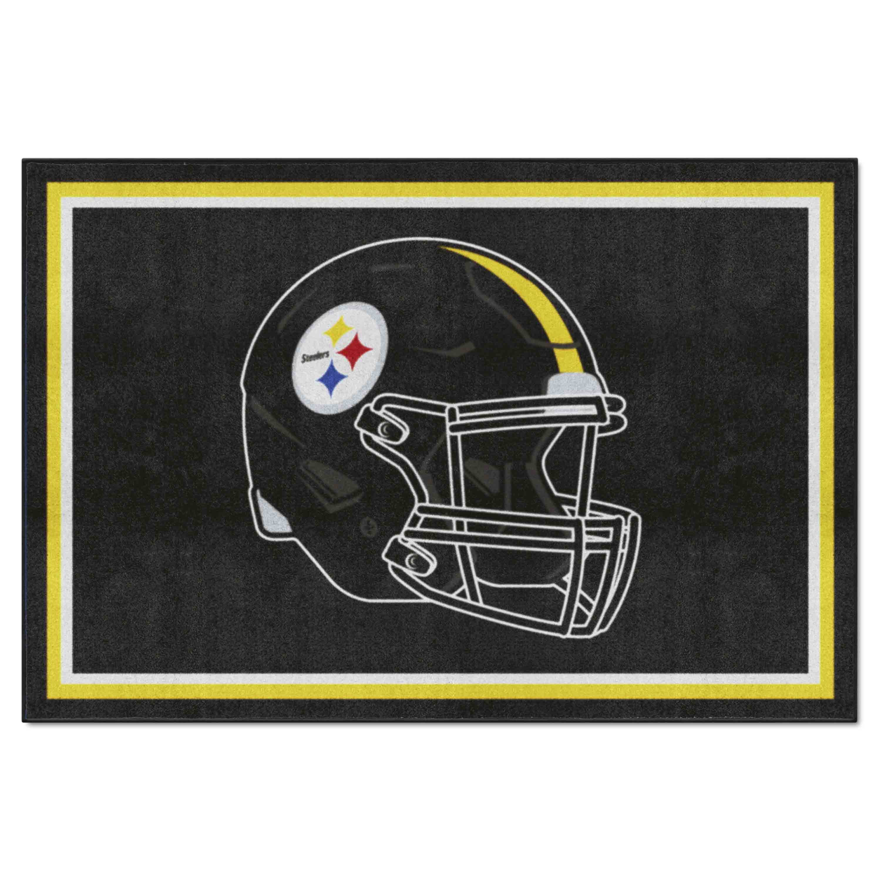 Pittsburgh Steelers 5ft. x 8 ft. Plush Area Rug - Pittsburgh Steelers