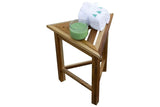 Hotel Natural Teak 18" Triangle Corner Shower Bench Or Shelf - Homeroots