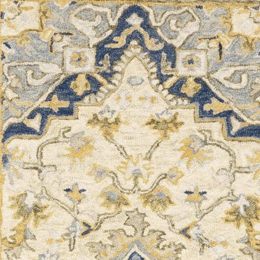 3' X 8' Blue And Ivory Bohemian Runner Rug - Homeroots - Flyclothing LLC