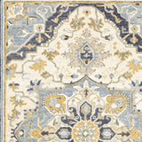 5' X 8' Blue And Ivory Bohemian Area Rug - Homeroots