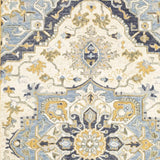 8' X 10' Blue And Ivory Bohemian Rug - Homeroots