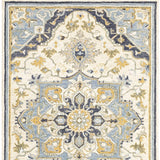 8' X 10' Blue And Ivory Bohemian Rug - Homeroots