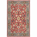 5' X 8' Red And Blue Bohemian Area Rug - Homeroots - Flyclothing LLC