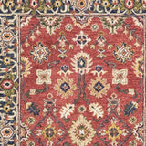 5' X 8' Red And Blue Bohemian Area Rug - Homeroots
