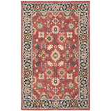 5' X 8' Red And Blue Bohemian Area Rug - Homeroots
