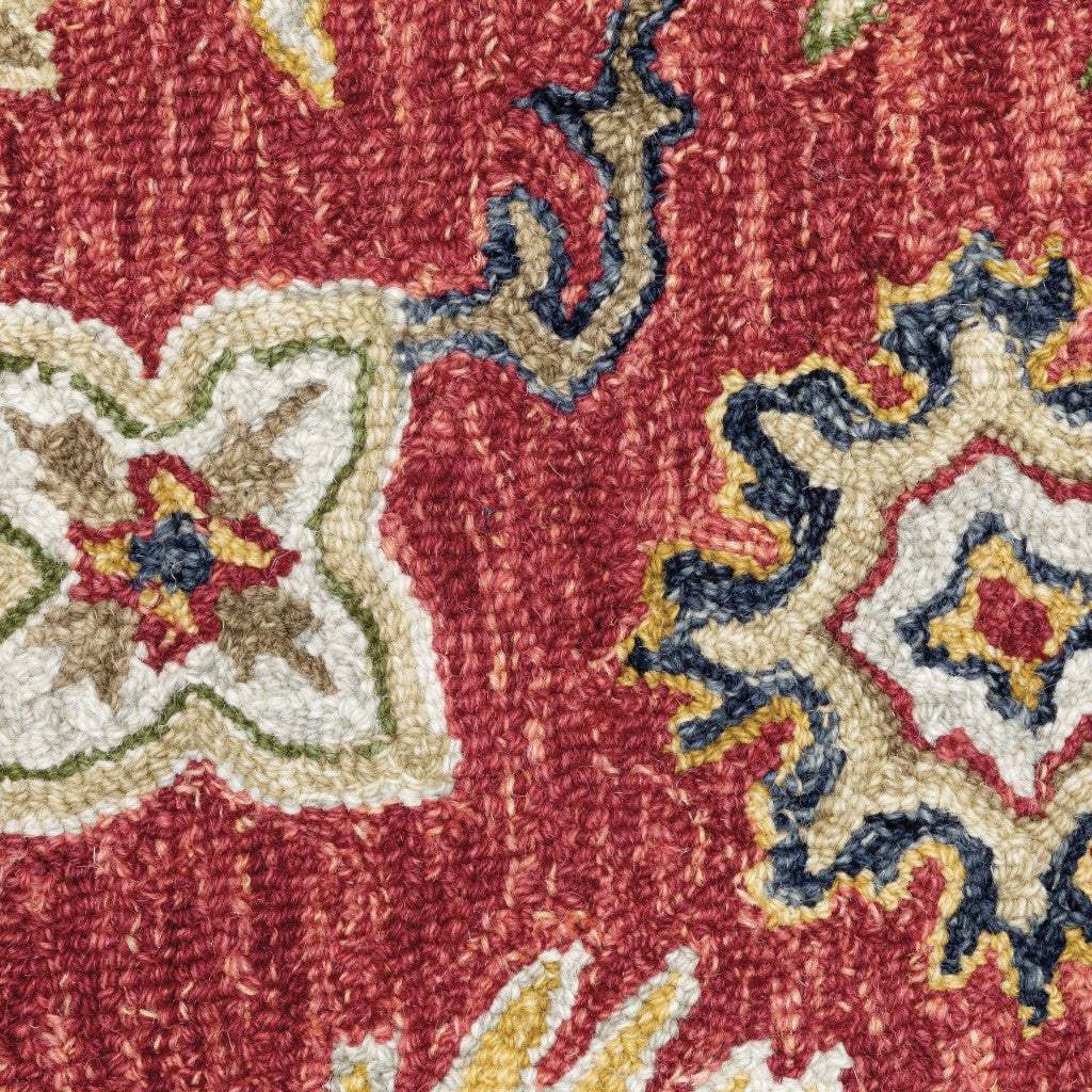 8' X 10' Red And Blue Bohemian Rug - Homeroots - Flyclothing LLC