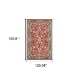 10' X 13' Red And Blue Bohemian Rug - Homeroots - Flyclothing LLC