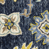 4' X 6' Navy And Blue Bohemian Area Rug - Homeroots
